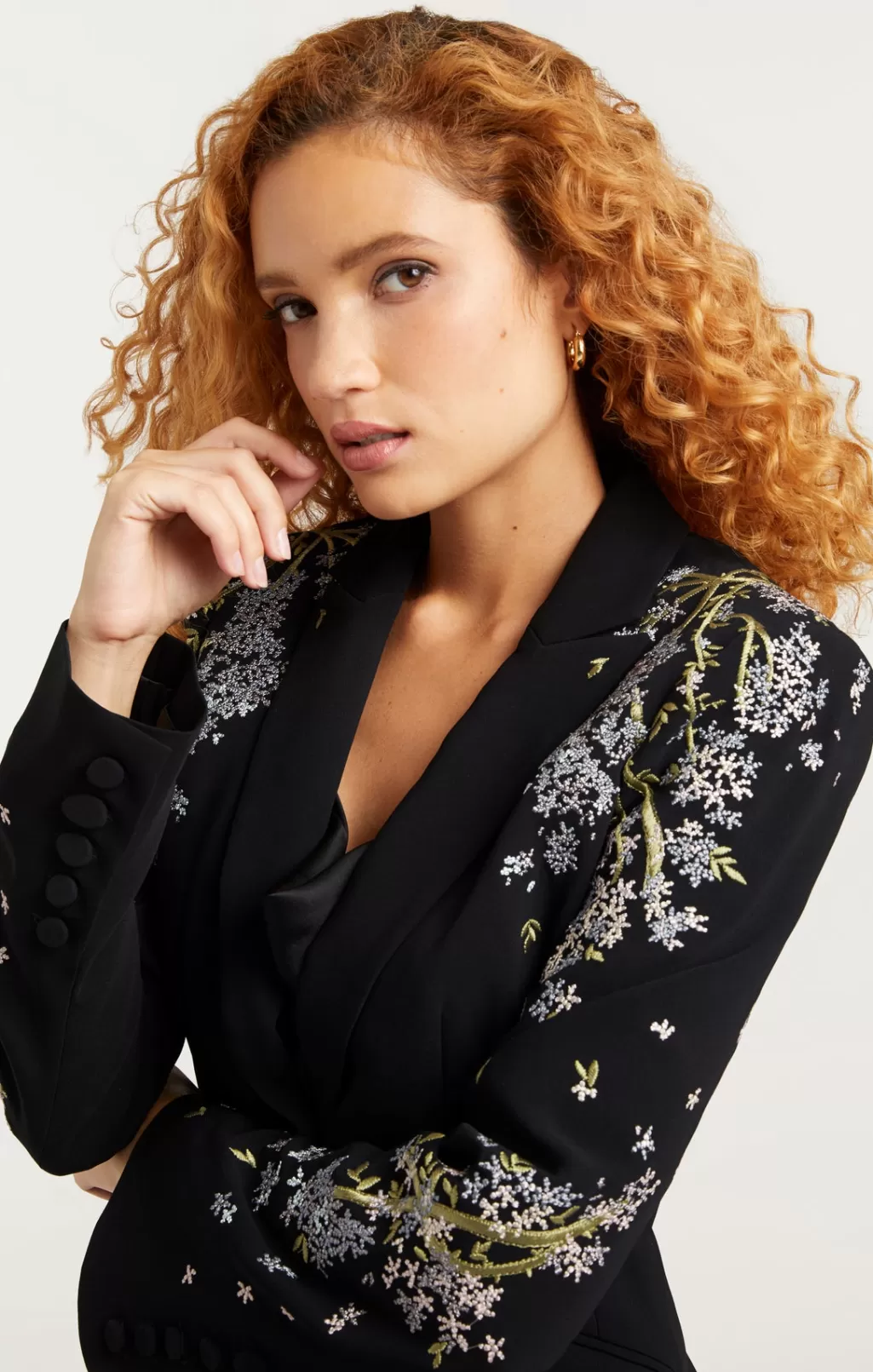 Cinq à Sept Lilac Vine Embellished Cheyenne Blazer