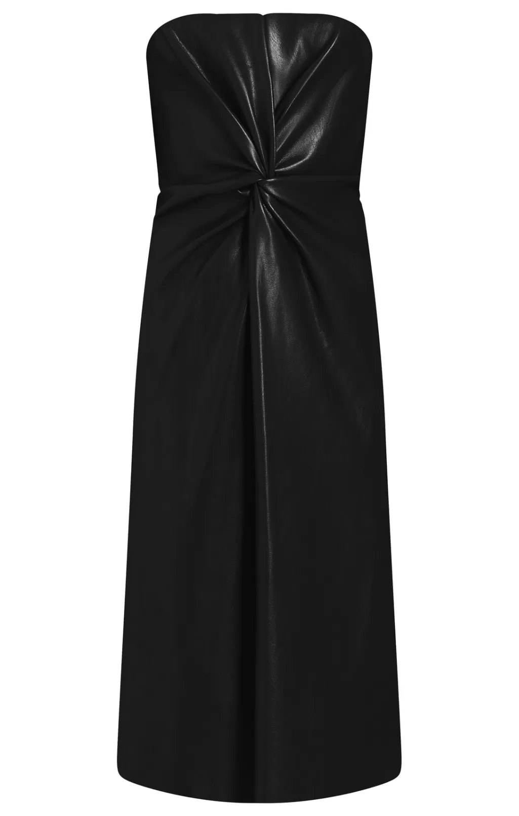 Cinq à Sept Vegan Leather Strapless Mckenna Dress