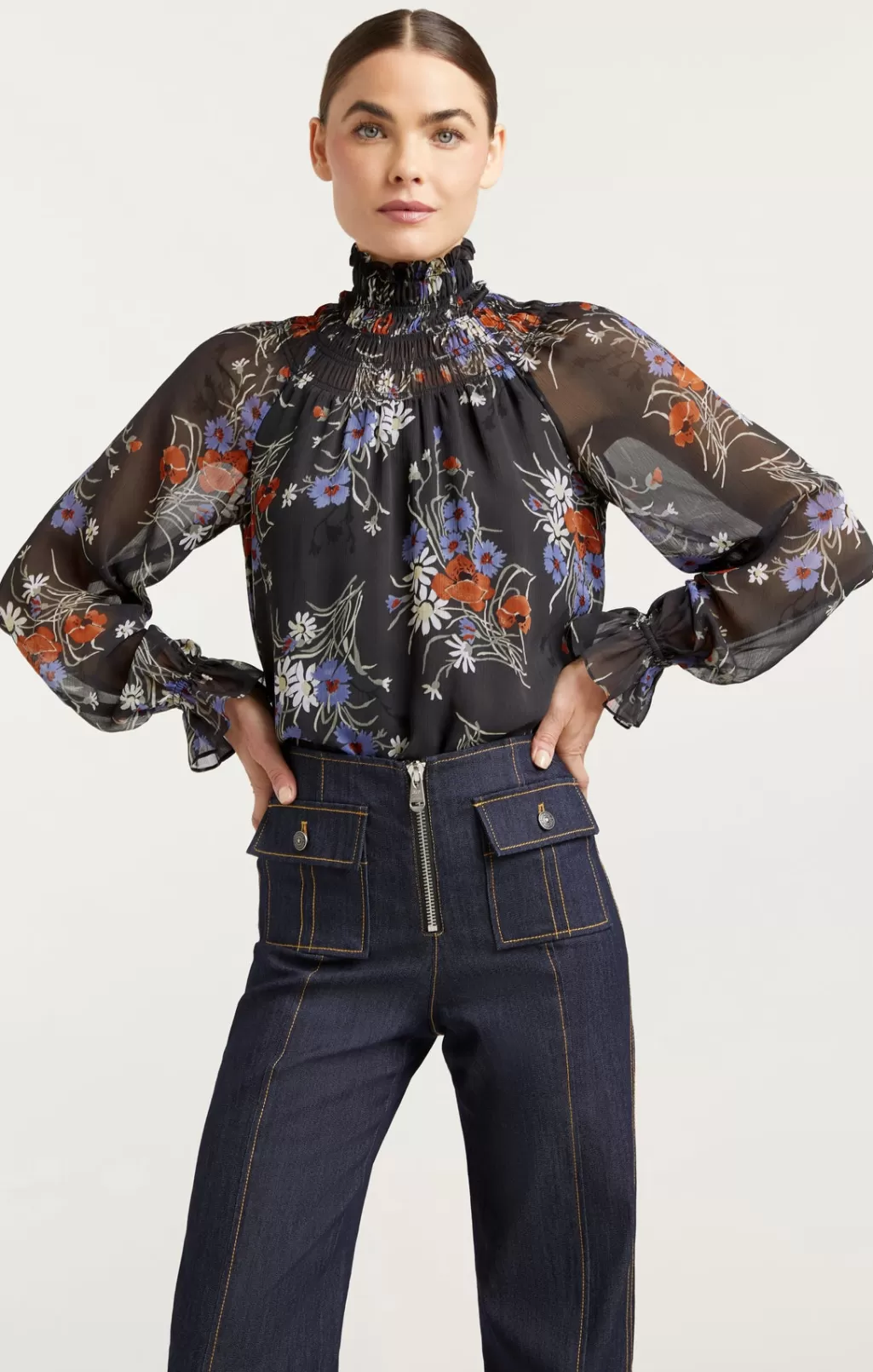 Cinq à Sept Wild Poppy Avalyn Top